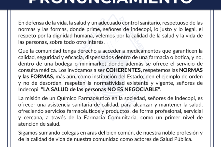 Pronunciamiento Marzo 2024