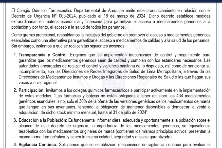 Pronunciamiento Abril 2024