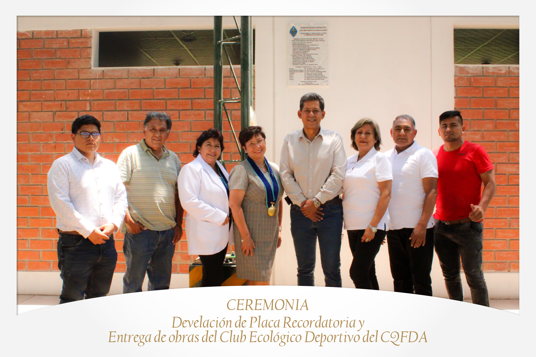 Entrega de Obras del Club Ecológico Deportivo y Develación de Placa Recordatoria del Consejo Directivo 2023-2024