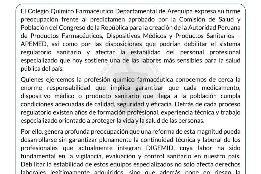 Pronunciamiento Mayo 2026